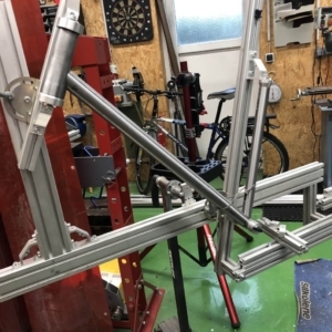 frame tacking in the jig